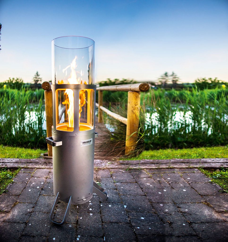 Faro Pob terras verwarming winter buiten gezellig vuur TriPob Stroomop Chic Gardens