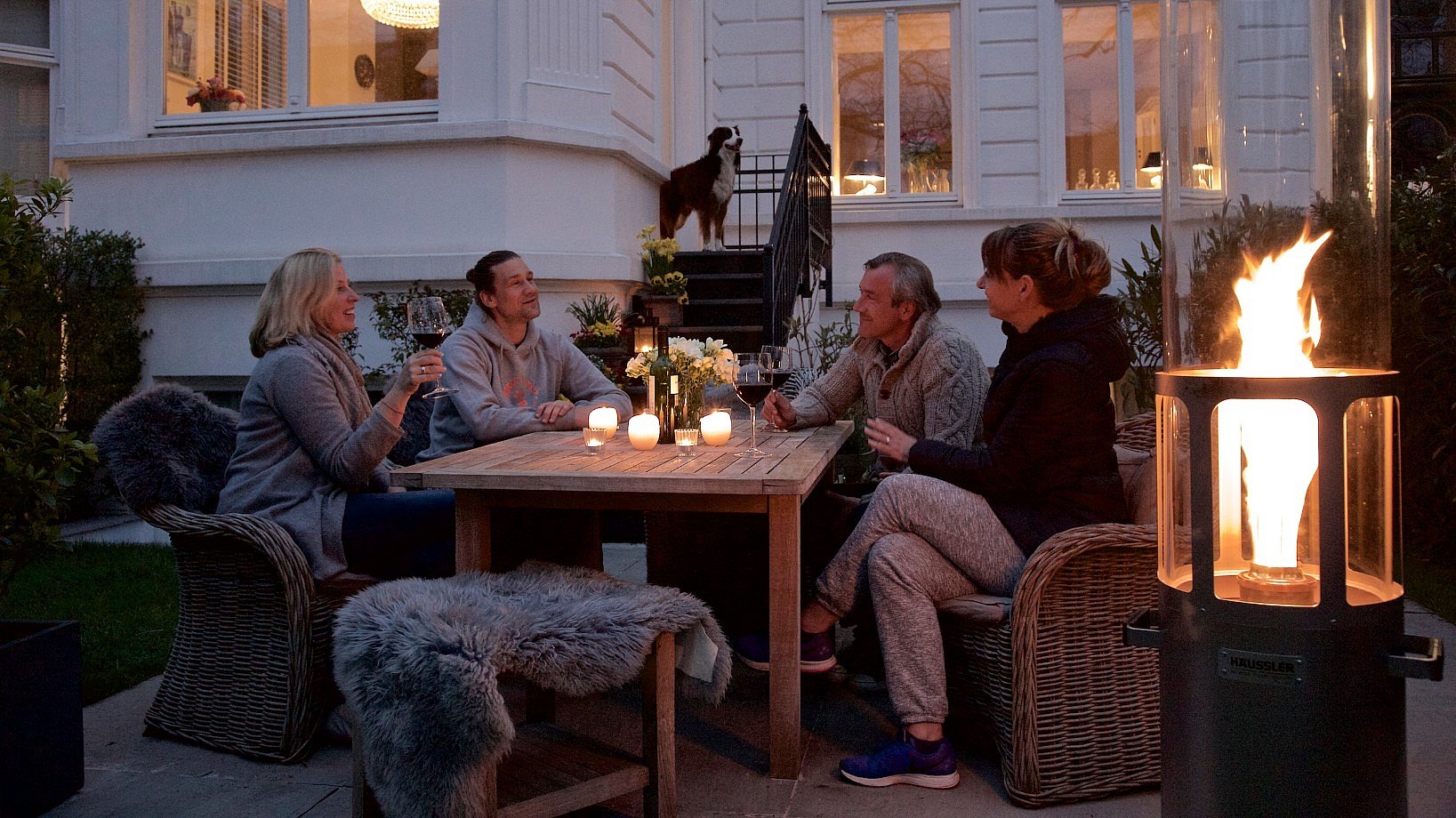 terras verwarming winter buiten gezellig vuur TriPob Stroomop Chic Gardens