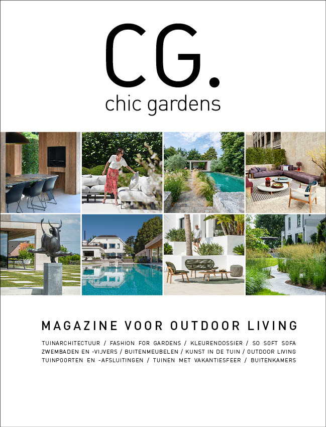 Chic gardens outdoor living tuinarchitectuur fashion for gardens zwembaden zwemvijvers buitenmeubelen kunst in de tuin outdoor living tuinpoorten tuinafsluiting buitenkamers stijn cornilly Puur groenprojecten Joost Tuinarchitectuur Ken Verels Renson Tuinen Van Vlasselaer De Telder Tuinen Cools Tuinaanleg Ludo Dierckx Tuinen Hoornaert UmbrisBalu Pouleyn Trivium Hugo Voeten Odile Kinart Stijn Phlypo Tuindesign Groene Plan LPW Pools Formino