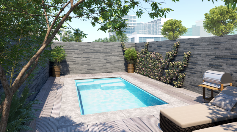 Starline Urban Active zwembaden zwembad zwemmen staycation zomervakantie thuisblijfvakantie vakantie in eigen tuin welllness sport stadstuin minituin kleine tuin mini zwembad compact luxe modern functioneel klein zwembad veilig kindvriendelijk zwembad met roldeck gezinnen kinderen onderhoudsvriendelijk makkelijk energie starline endless swimming installatie sportief bewegen exclusieve tuin villetuinen luxetuinen Chic Gardens magazine