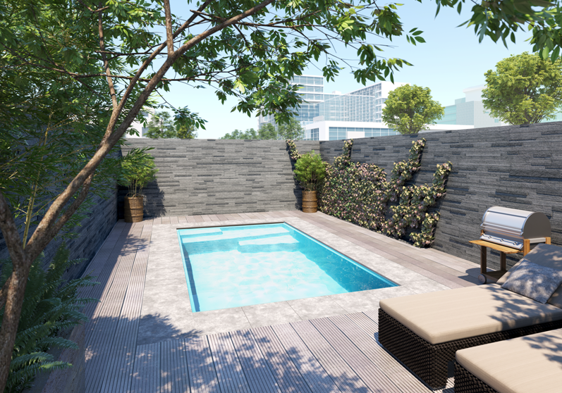 Starline Urban Active zwembaden zwembad zwemmen staycation zomervakantie thuisblijfvakantie vakantie in eigen tuin welllness sport stadstuin minituin kleine tuin mini zwembad compact luxe modern functioneel klein zwembad veilig kindvriendelijk zwembad met roldeck gezinnen kinderen onderhoudsvriendelijk makkelijk energie starline endless swimming installatie sportief bewegen exclusieve tuin villetuinen luxetuinen Chic Gardens magazine