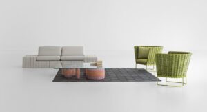 kleur in de tuin tuinmeubelen meubels meubilair tuinen terras exclusief kleurrijk luxe zetel stoel tafel outdoor meubilair bank poefs pouf paola lenti loll designs wünder belgisch merk bell chair lapalama sofa duurzaamheid tuininspiratie terrasinspiratie terrasaankleding tips ideeën buitenruimte magazine chic gardens outdoor living outdoor design lifestyle buitenmeubelen