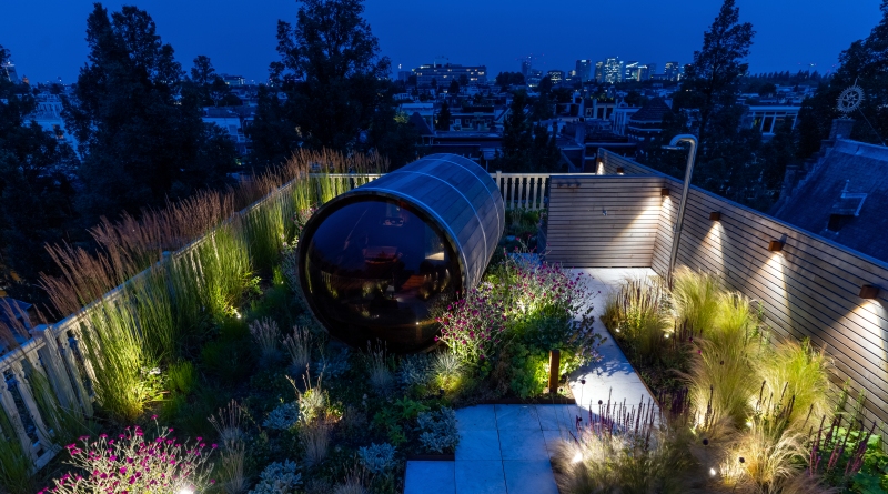 Chic Gardens Magazine: Daktuin in Amsterdam met buitenverlichting van in-lite design