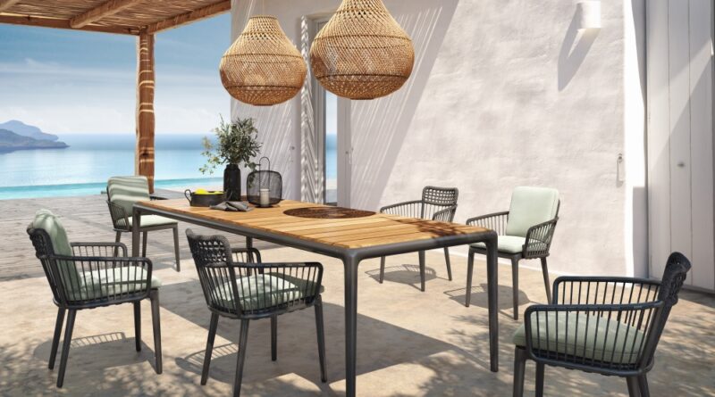 Inspiratie voor stijlvolle eettafelstoelen voor buiten.