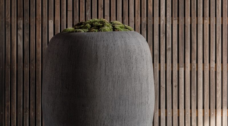 outdoor design: buitenpotten met luxe uitstraling van Domani, door Belgisch architect en designer Vincent van Duysen.