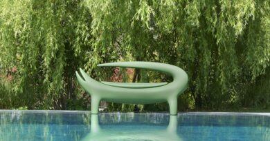 Buitenmeubilair: KROKO bank, nieuw van Slide, door Italiaans designer Marcantonio.