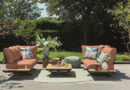 Charmante sofaset met elegante aluminium voet en teak elementen, uit de populaire Stockholm-lijn van SUNS
