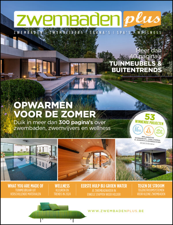 ZwembadenPlus Jaarboek 2024/25: duik in meer dan 300 pagina's over zwembaden, zwemvijvers en wellness.