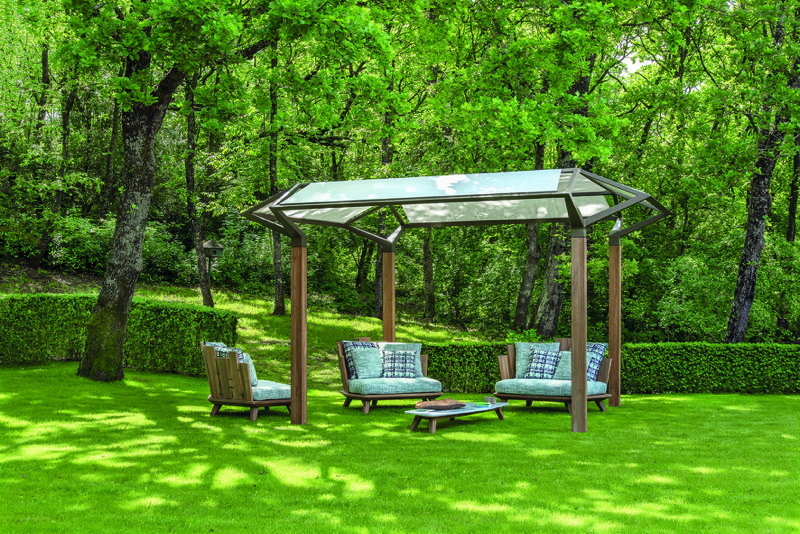 Ethimo parasol of overkapping