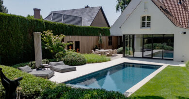 Strakke parktuin met elegante rondingen