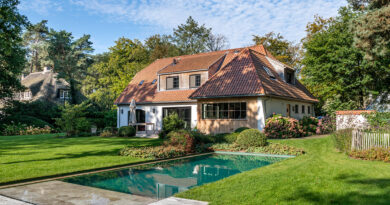 Groen als hoofdkleur in deze tuin door Hybrid Pools