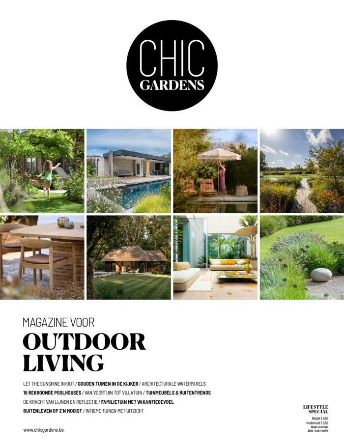 Nu te koop: Chic Gardens lente/zomer 2026, het magazine boordevol inspiratie over tuinarchitectuur, buitentrends en tuinmeubelen.